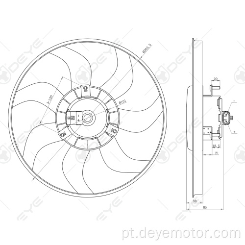 Radiator de ventilador de refrigeração universal para oppel